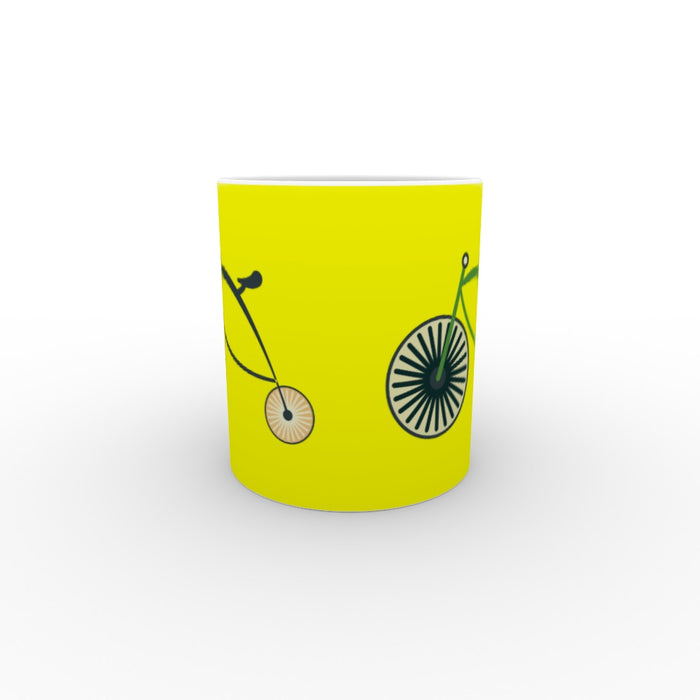 11oz Ceramic Mug - On Ya Bike Yellow - printonitshop