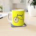 11oz Ceramic Mug - On Ya Bike Yellow - printonitshop