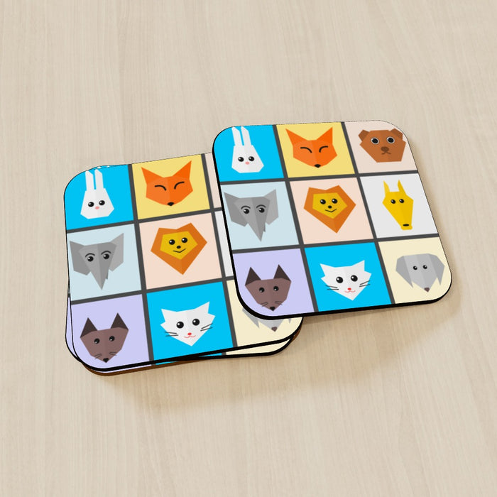 Coasters - Animals Grey Surround - printonitshop