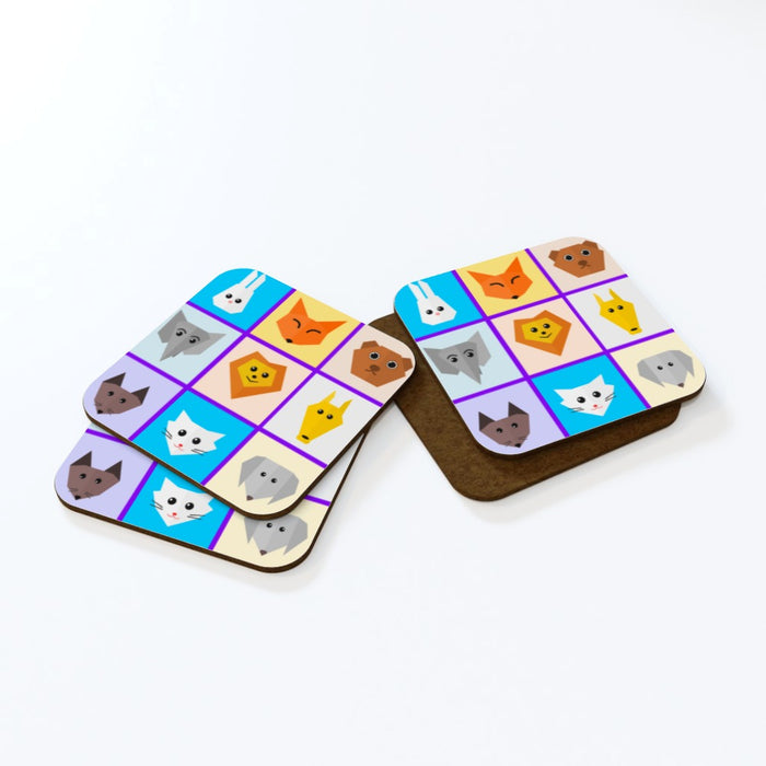 Coasters - Animals Purple Surround - printonitshop