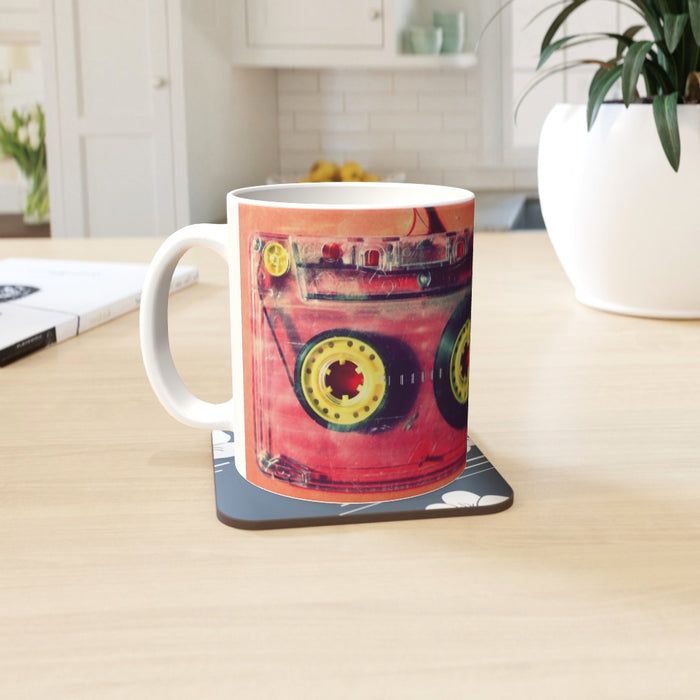 11oz Ceramic Mug - Cassette Red - printonitshop