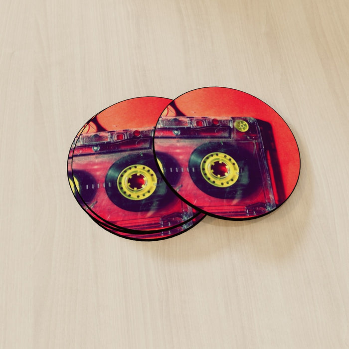 Coasters - Cassette Red - printonitshop