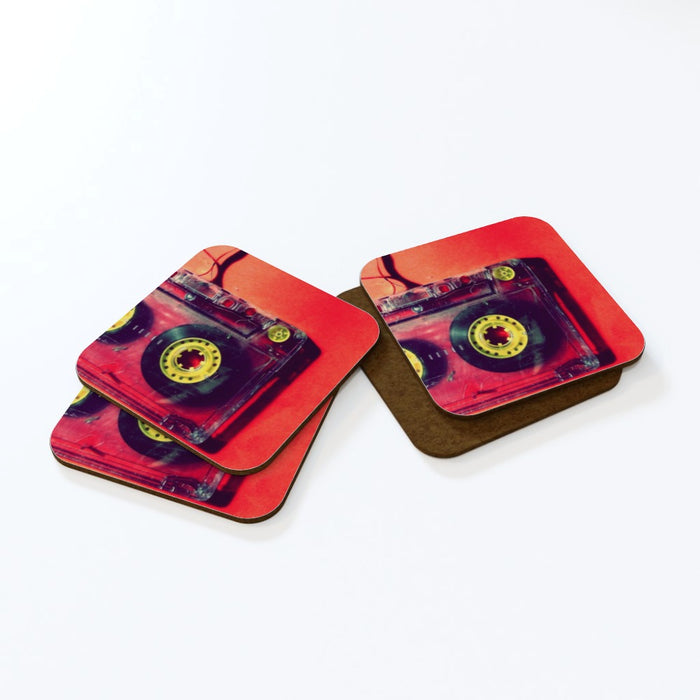 Coasters - Cassette Red - printonitshop