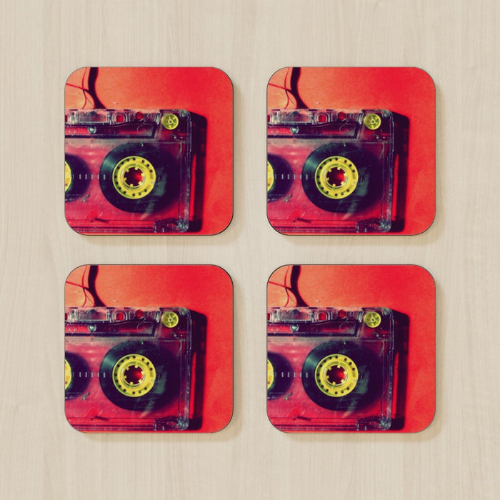 Coasters - Cassette Red - printonitshop