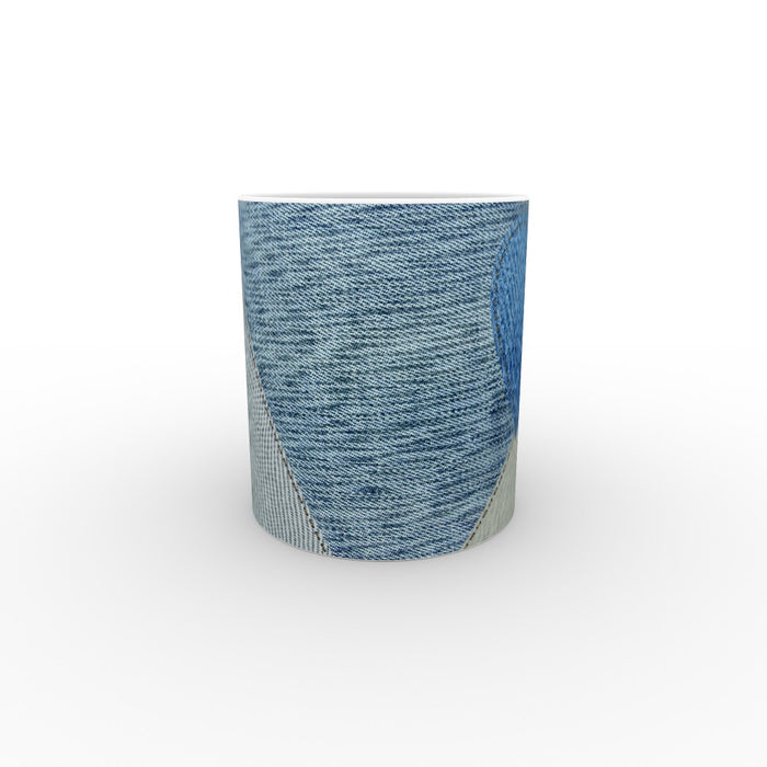 11oz Cermic Mug - Denim Heart - printonitshop