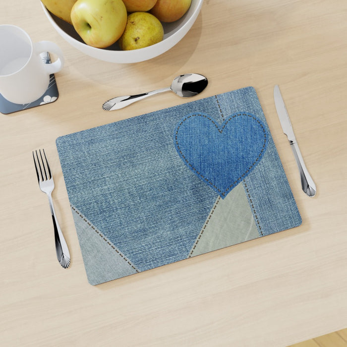 Placemat - Denim Heart - printonitshop