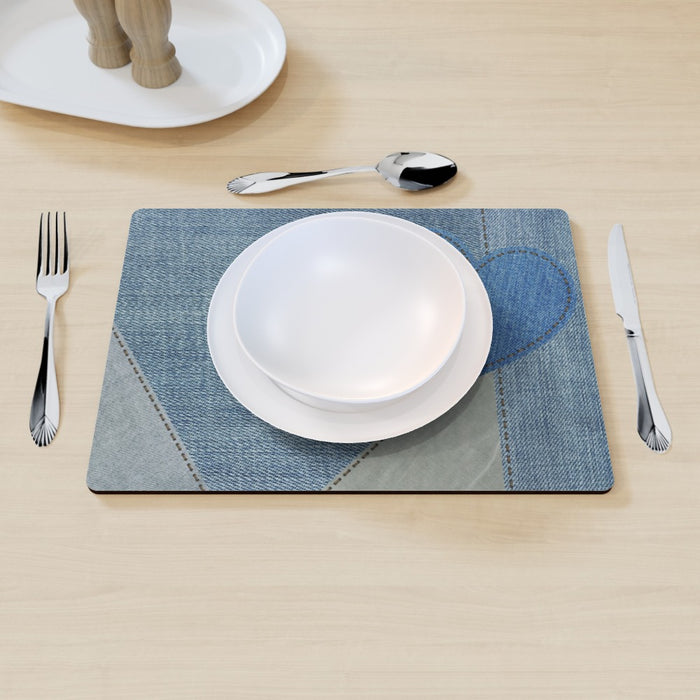 Placemat - Denim Heart - printonitshop