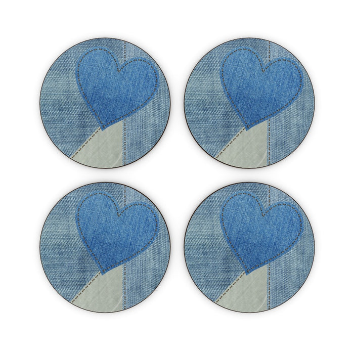 Coasters - Denim Heart - printonitshop