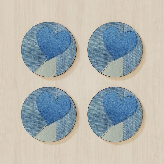 Coasters - Denim Heart - printonitshop