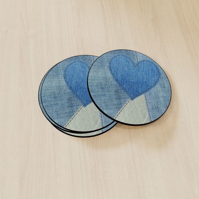 Coasters - Denim Heart - printonitshop