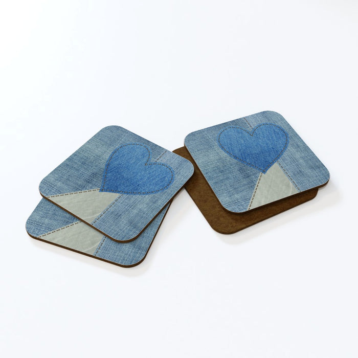 Coasters - Denim Heart - printonitshop