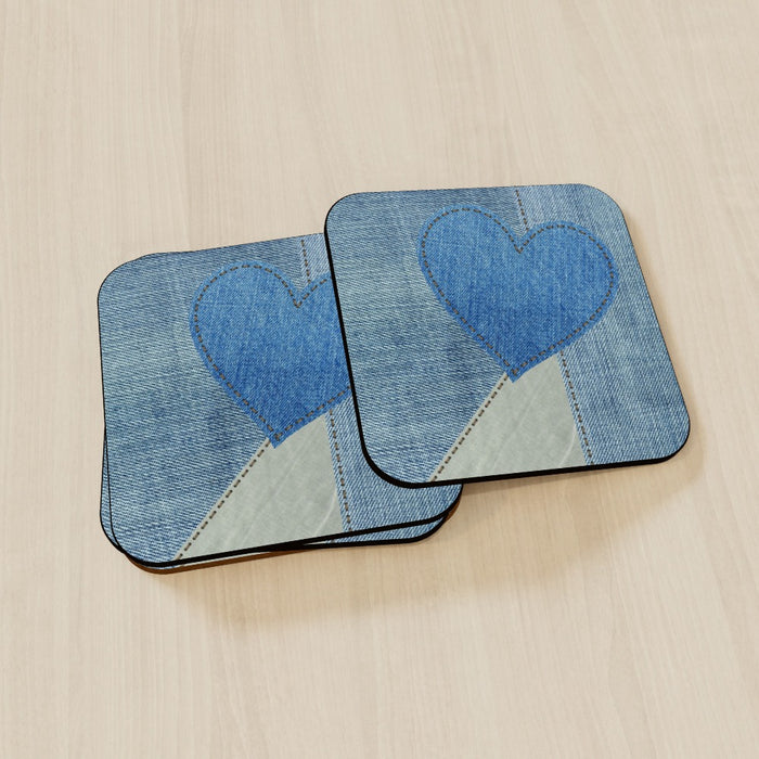 Coasters - Denim Heart - printonitshop