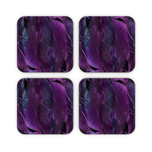 Coasters - Purple Feathers - printonitshop