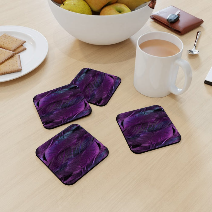 Coasters - Purple Feathers - printonitshop