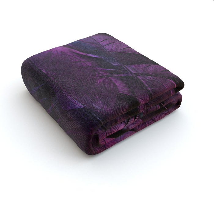 Blanket - Purple Feathers - printonitshop