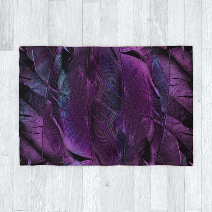 Blanket - Purple Feathers - printonitshop