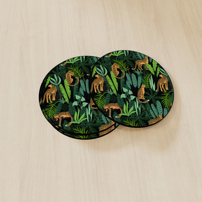 Coasters - Leopard and Jungle - Print On It