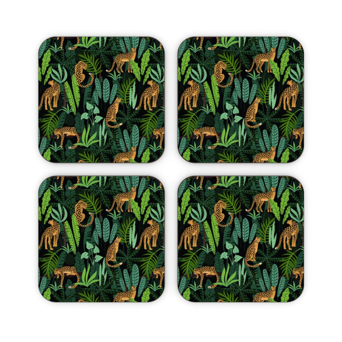 Coasters - Leopard and Jungle - Print On It