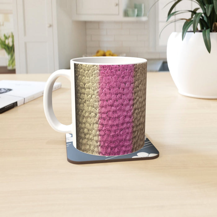 11oz Ceramic Mug - Velvet Stripes - CJ Designs - printonitshop