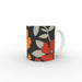 11oz Ceramic Mug - Orange Flowers - printonitshop