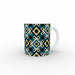 11oz Ceramic Mug - Geometric Sunflowers - printonitshop