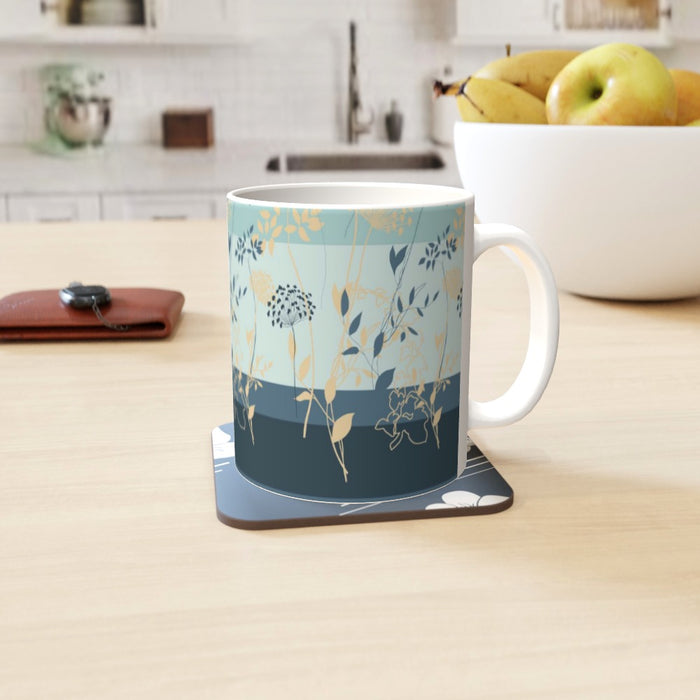 11oz Ceramic Mug - Delicate Flowers - printonitshop