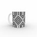 11oz Ceramic Mug - Black and White Structure - printonitshop