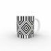 11oz Ceramic Mug - Black and White Structure - printonitshop