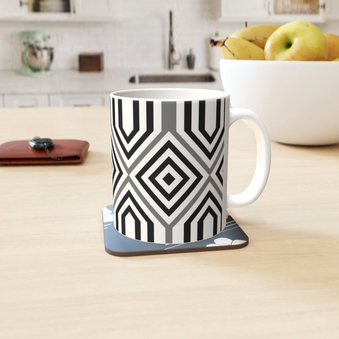 11oz Ceramic Mug - Black and White Structure - printonitshop