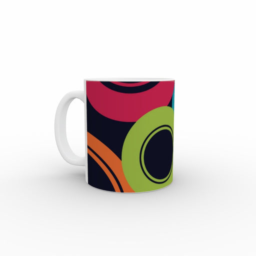 11oz Ceramic Mug - Abstract Circles - printonitshop