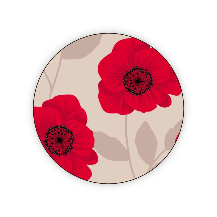 Coasters - Red Flowers - printonitshop