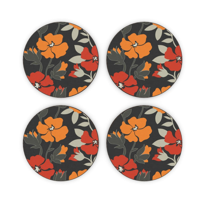 Coasters - Orange Flowers - printonitshop