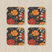 Coasters - Orange Flowers - printonitshop