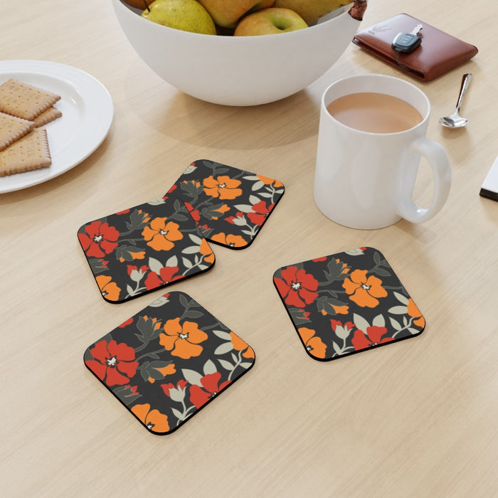 Coasters - Orange Flowers - printonitshop