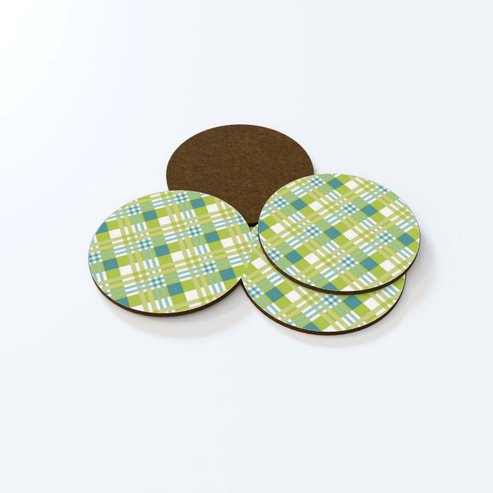 Coasters - Green Cross Stitch - printonitshop