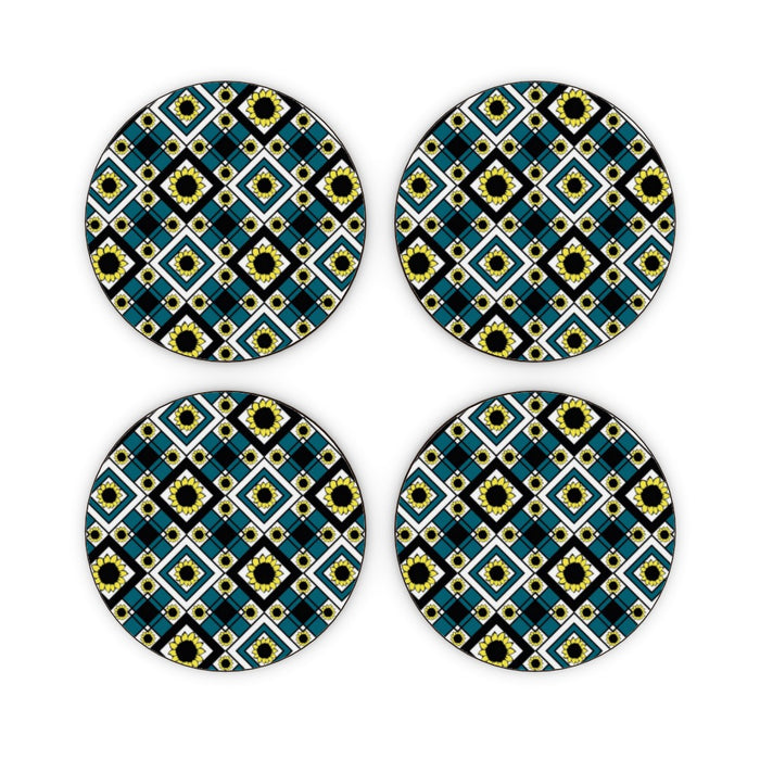 Coasters - Geometric Sunflowers - printonitshop