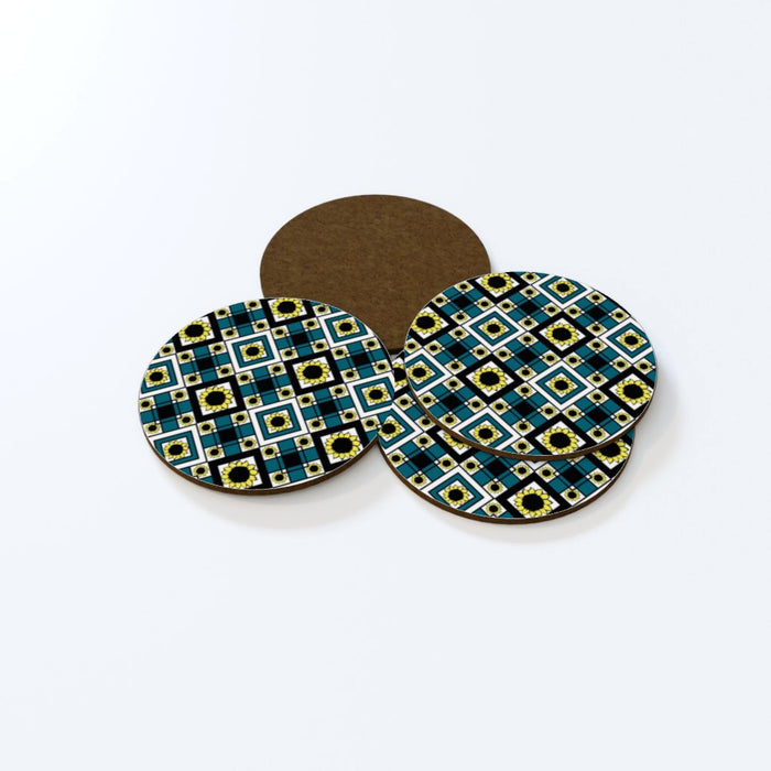 Coasters - Geometric Sunflowers - printonitshop