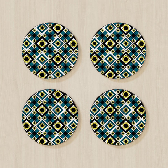 Coasters - Geometric Sunflowers - printonitshop