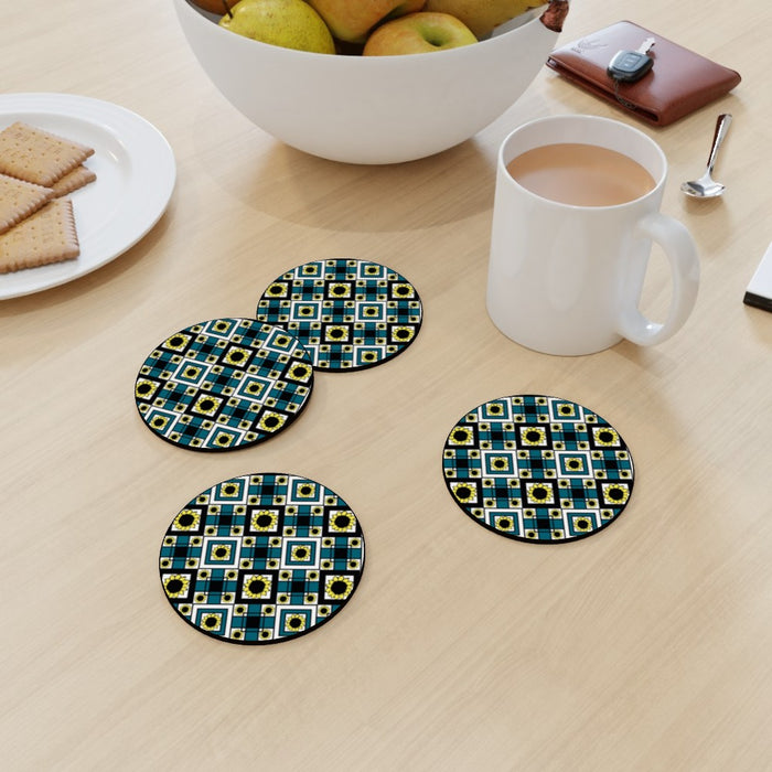 Coasters - Geometric Sunflowers - printonitshop