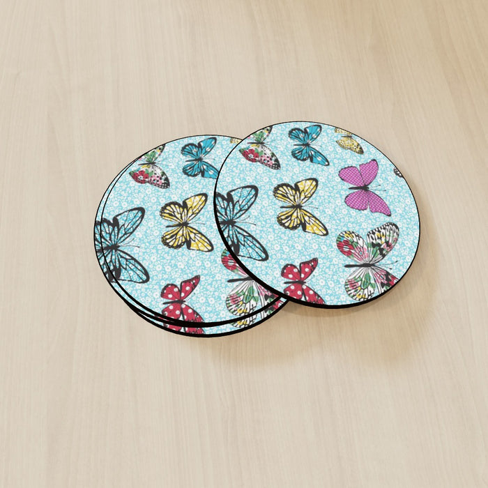 Coasters - Floral Butterflies - printonitshop