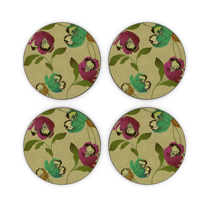 Coasters - Dot Work Flowers - printonitshop