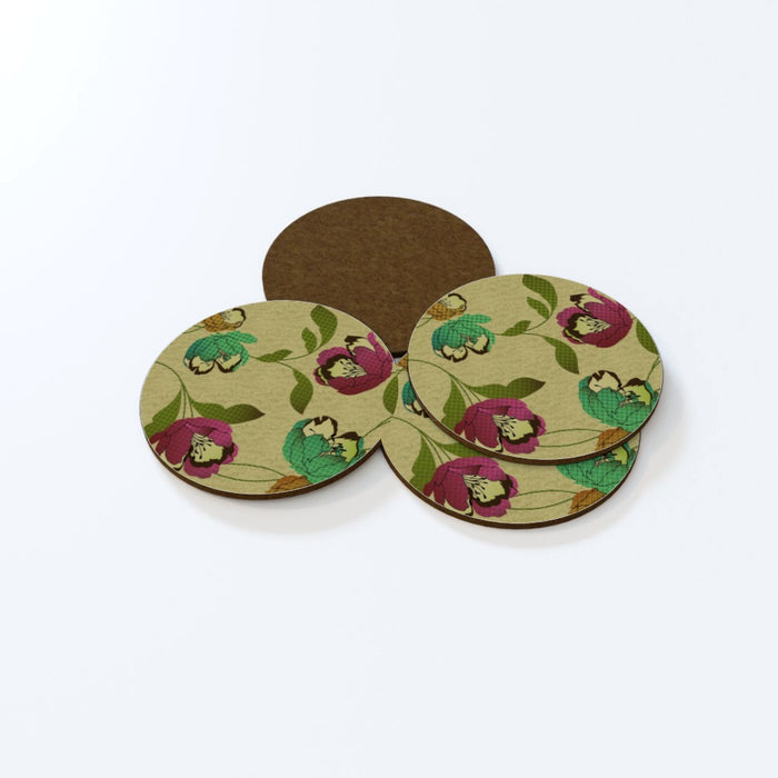 Coasters - Dot Work Flowers - printonitshop