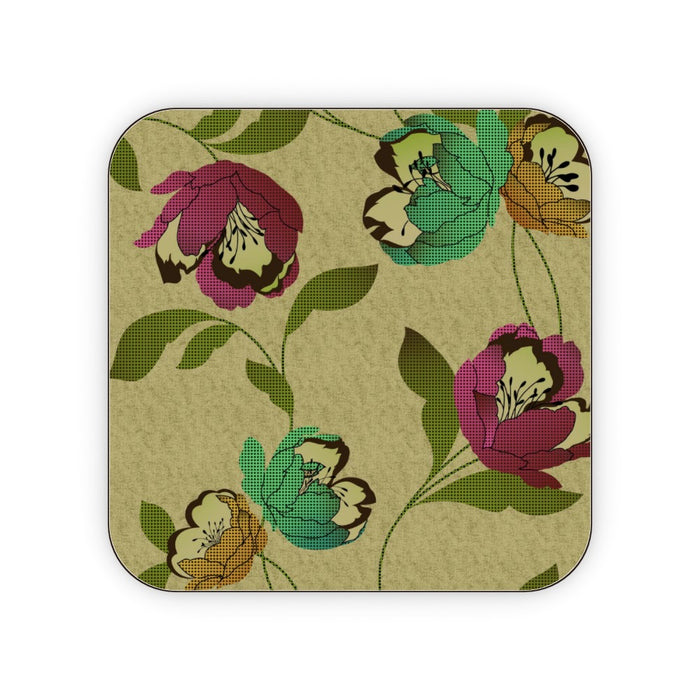 Coasters - Dot Work Flowers - printonitshop