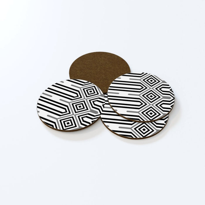 Coasters - Black and White Structure - printonitshop
