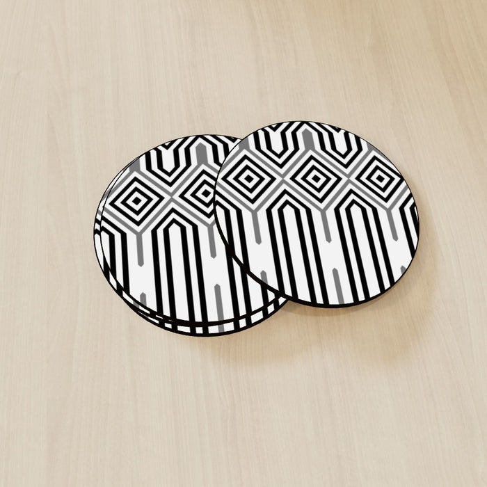 Coasters - Black and White Structure - printonitshop