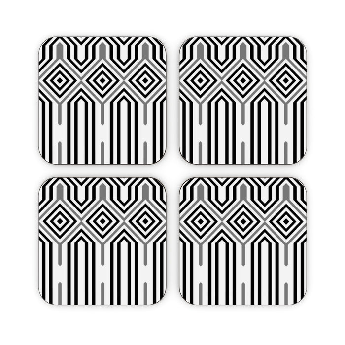 Coasters - Black and White Structure - printonitshop
