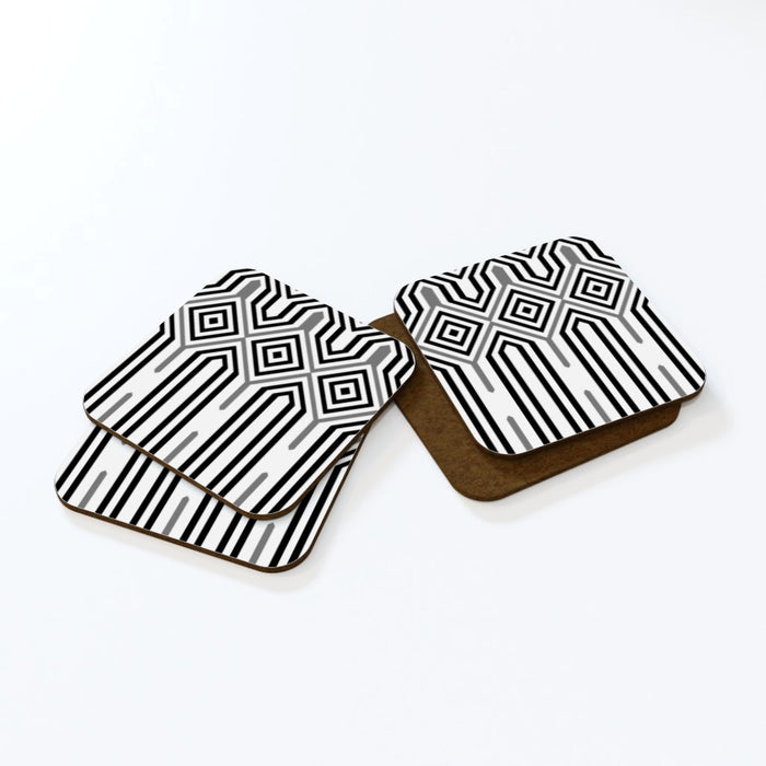 Coasters - Black and White Structure - printonitshop
