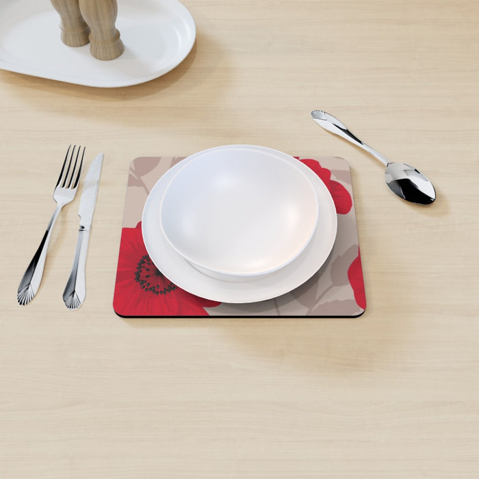 Placemat - Red Flowers - printonitshop