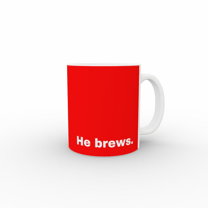 11oz Ceramic Mug - Moses Tea_Red - Print On It