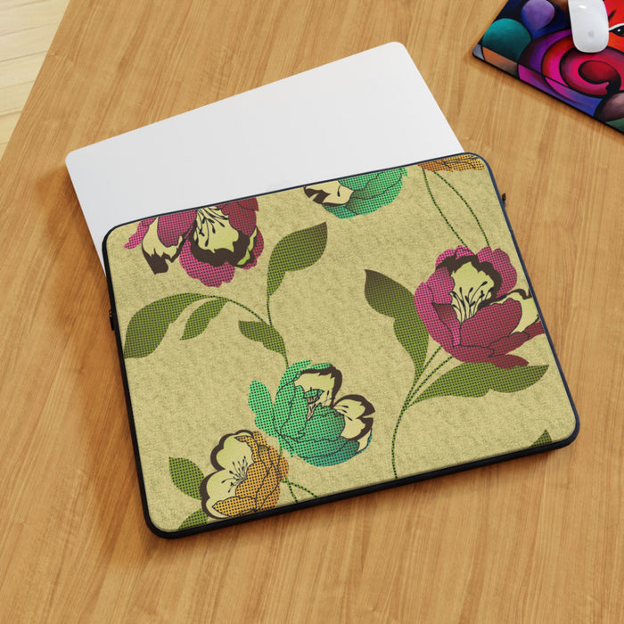 Laptop Skin - Dot Work Flowers - printonitshop